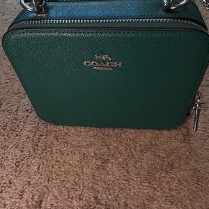 Coach Green Leather Box Bag